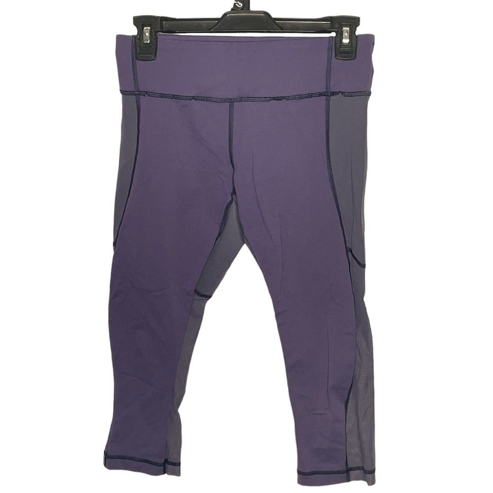 Lululumon Cropped Mesh Back Leggings Grape Purple Size 6